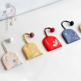 女士钥匙包汽车遥控器钥匙保护套定 厂家原创手工布艺钥匙包抽拉式
