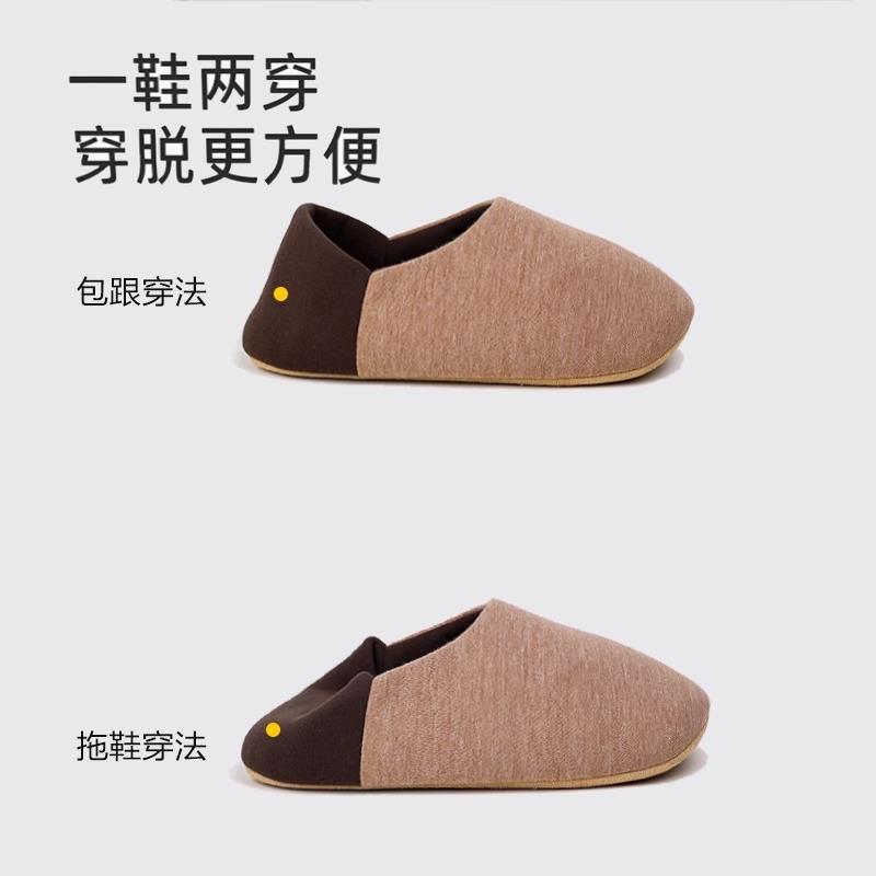 日式亲子儿童棉拖鞋包跟软底春秋室内木地板静音无声家居四季情侣