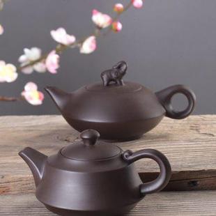 紫砂茶壶泡茶家用原矿紫泥功夫茶具单个紫砂壶半手工大小容量茶器