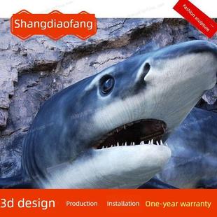 旅游区景观户外海洋动物彷真造型玻璃钢 雕塑摆件尚雕坊厂家定制