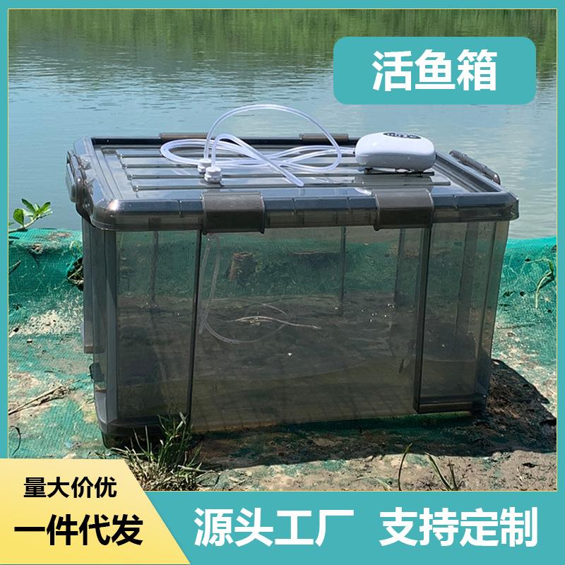 活鱼桶大容量周转箱加厚海鲜水产养殖箱鱼缸户外车载后备箱装鱼箱