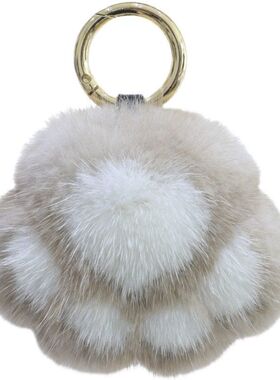 Imitation Mink Cute Paw Doll Girly Bag Charm Plush Paw Bag P