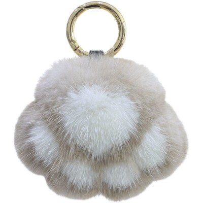 Imitation Mink Cute Paw Doll Girly Bag Charm Plush Paw Bag P