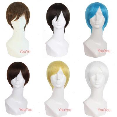 万用假发男女通用cos假毛25cm短直发动漫Cosplay假发短发发套