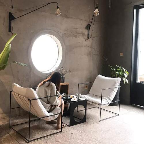 ins创意单人沙发桌椅组合北欧休闲 阳台工作室咖啡厅网红沙发椅子
