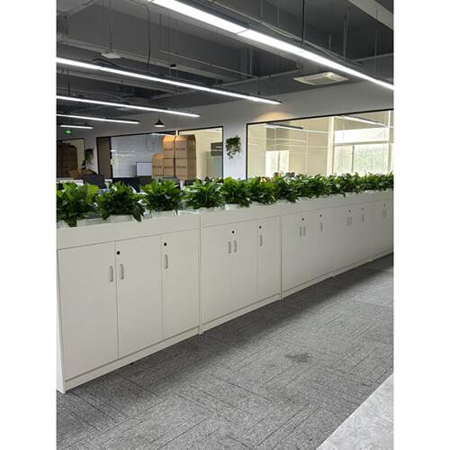 办公室矮柜花槽柜半墙隔断柜简约现代公司文件资料柜花草柜双面柜
