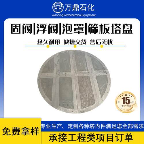 吸收塔分馏塔不锈钢泡罩塔盘DN600DN80导向浮阀塔板条形异形塔板