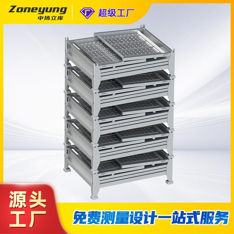 仓储笼折叠式铁箱可吊装周转箱储物笼筐箱铁筐可移动工业用铁皮箱