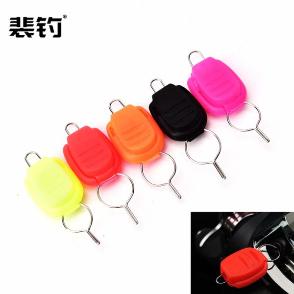 专用卡器个/裴钓线5线夹器包线ABS渔轮子彩色止钓鱼配件阻水滴轮