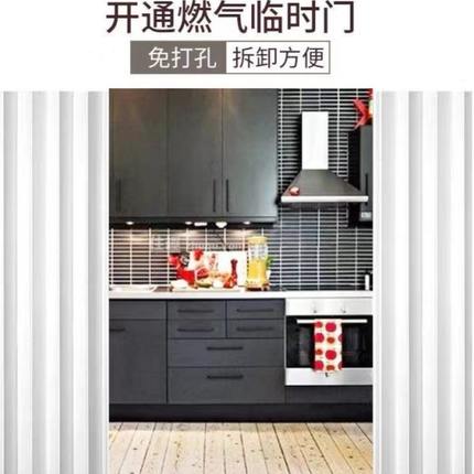 PVC折叠门推拉隔断开放式厨房开通燃气临时门免打孔卫生间简易门