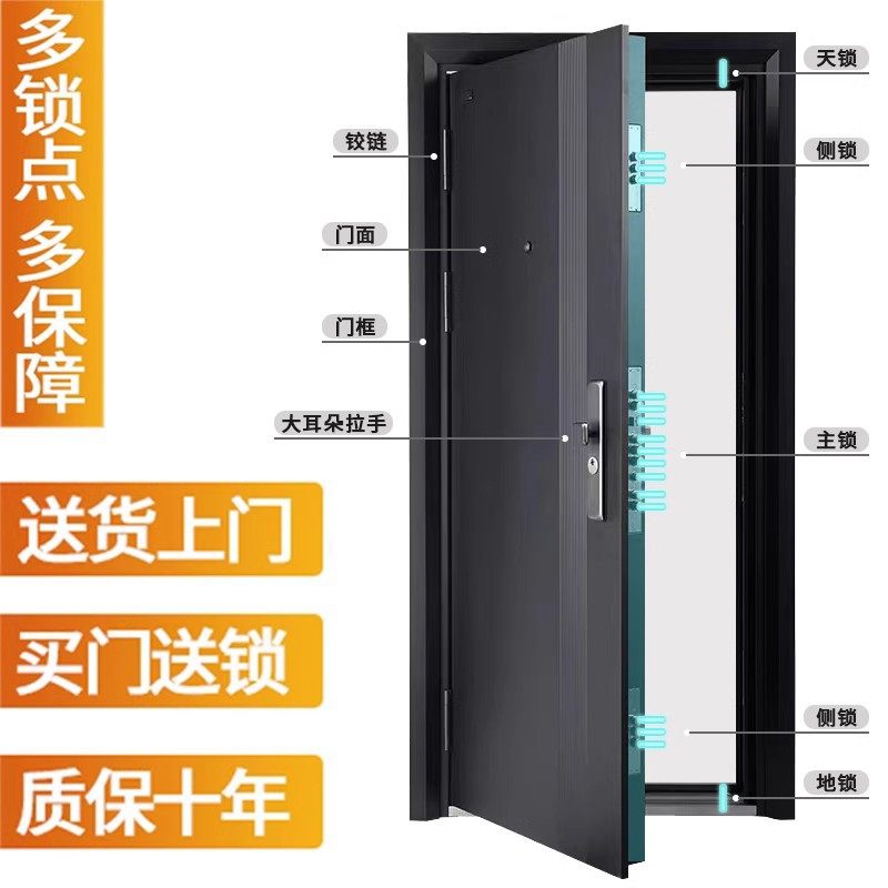 入户门防盗门进户门家用室内门农村自建房大门钢质门单门