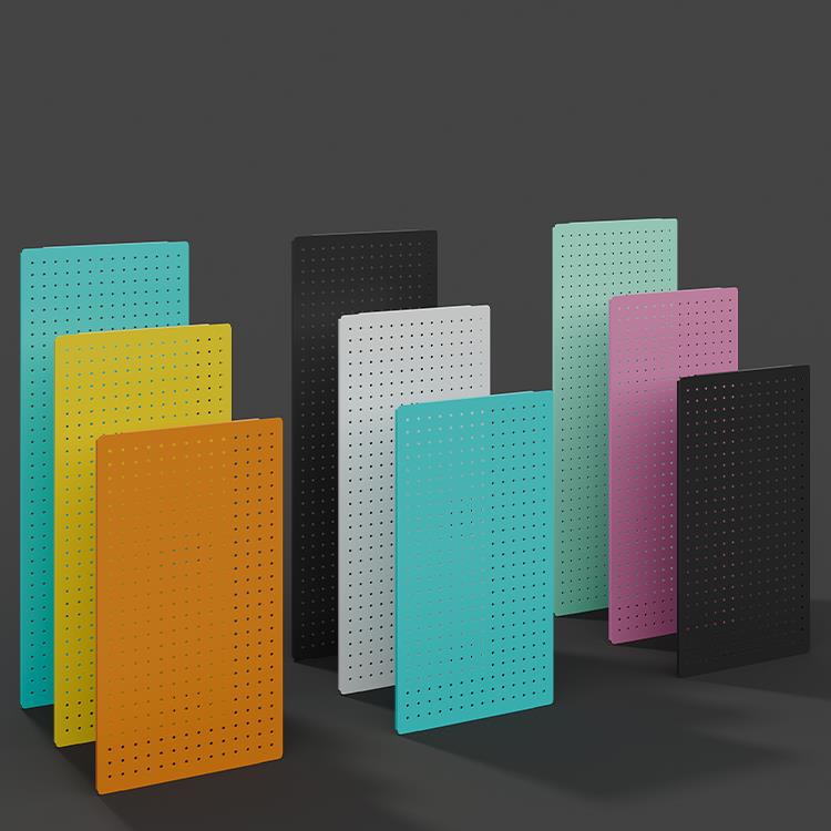 金属洞洞板圆孔超市货架无边框配件挂架加厚展示架五金工具架定制