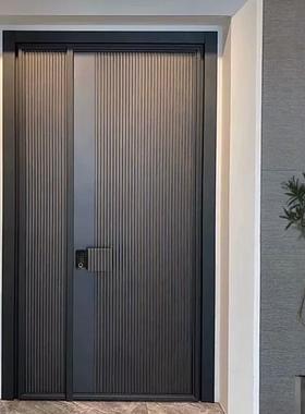 铸铝别墅大门双开门入户门铜门防盗子母进户对开农村自建房定制