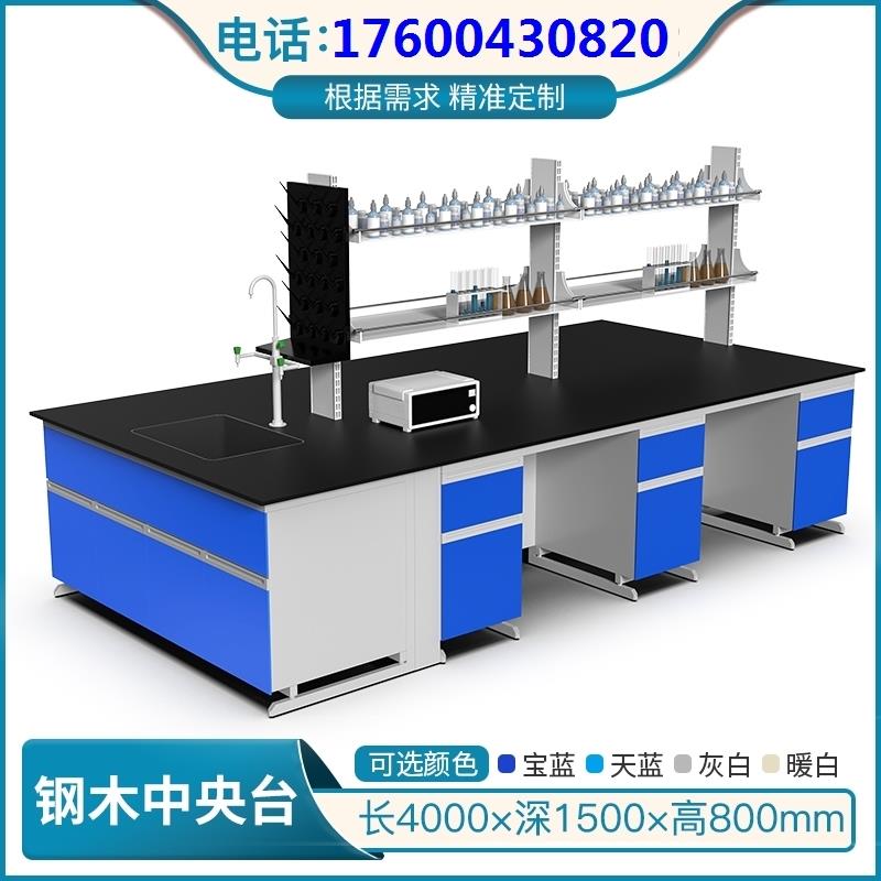 实验台钢木支持定制边台通风橱柜防腐中央台工厂直销化学化验室