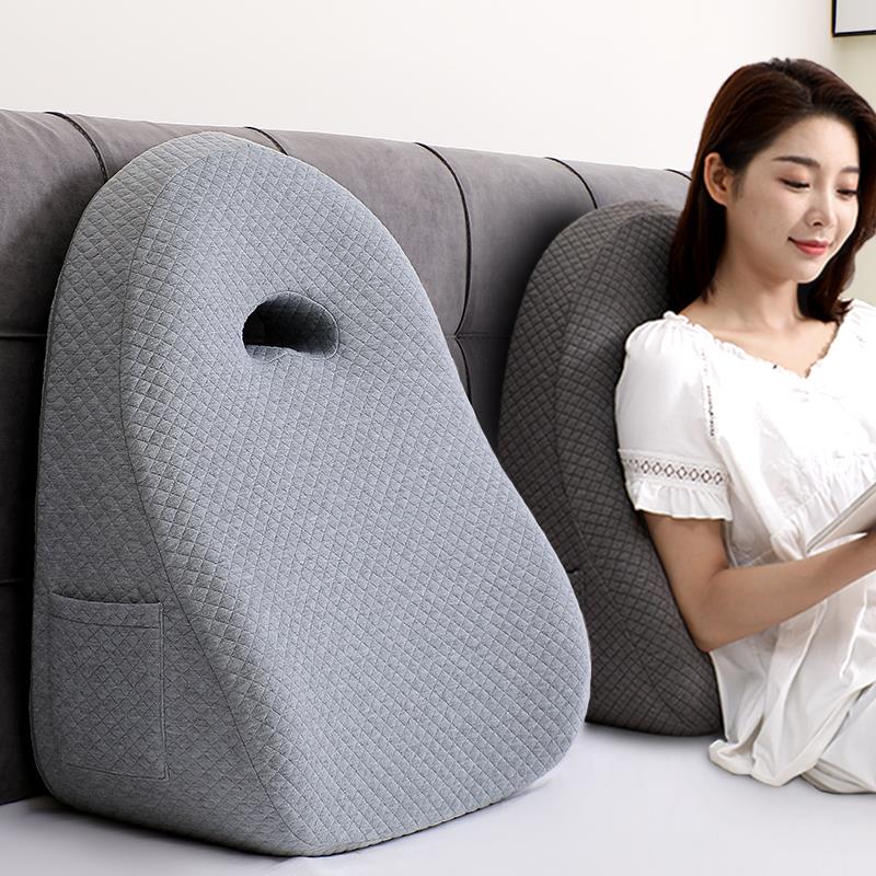 床头靠垫软包护腰靠枕大靠背枕沙发抱枕床上看书枕头孕妇宿舍学生