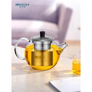 家用耐热加厚玻璃茶壶大容量水壶过滤花茶壶红茶茶具 玻璃泡茶壶