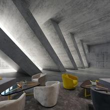 视觉延伸空间壁纸工业风办公室健身房背景墙布3D立体复古水泥墙纸