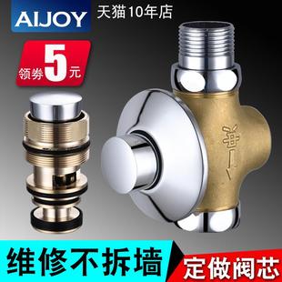 延时阀大便卫生间暗装 冲水阀手按式 蹲便器阀芯配件便池冲洗阀厕所