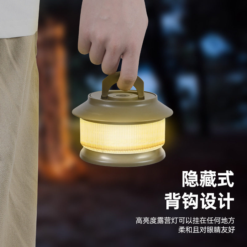 户外露营暖光氛围灯天幕风绳灯节日装饰卷尺灯黄光串灯营地帐篷灯图片