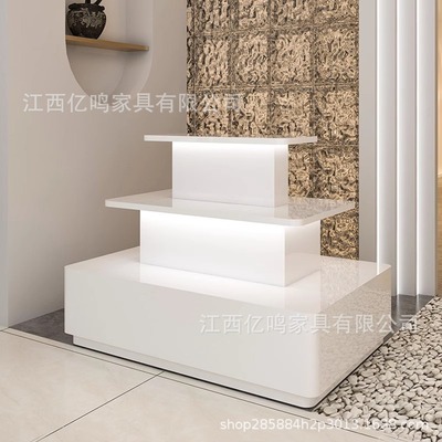 地台创意展示台异型组合柜台模型台商用中岛展示柜带灯带发光柜台