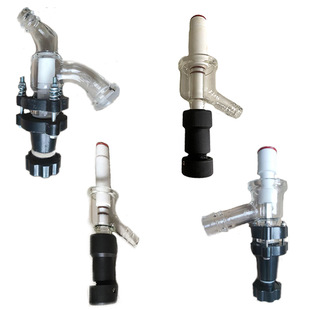 单双层玻璃反应釜配件放料阀门开关玻璃釜底阀夹套反应器排料阀门