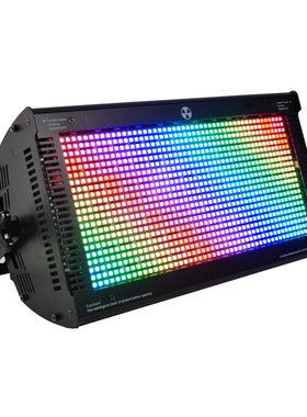 不夜天1000W舞台三色RGB频闪灯DMX512控制112段染色频闪矩阵点控