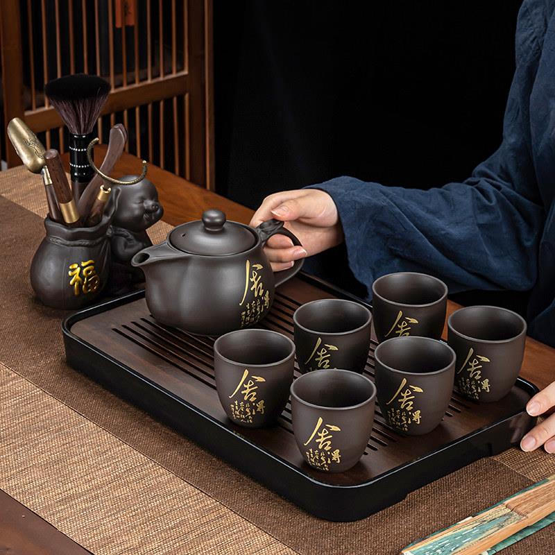 JDZ景德镇茶具套装家用紫砂泡茶壶功夫茶壶茶杯陶瓷喝茶用品2025