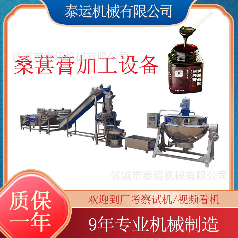桑椹膏加工生产线山楂膏加工设备秋梨膏加工流水线枇杷膏加工机器
