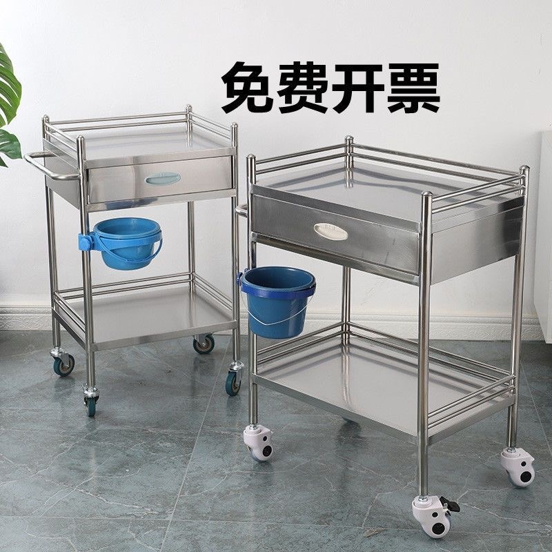 医用车推车手锈钢车护士送药C不手术器械仪器车美容推车