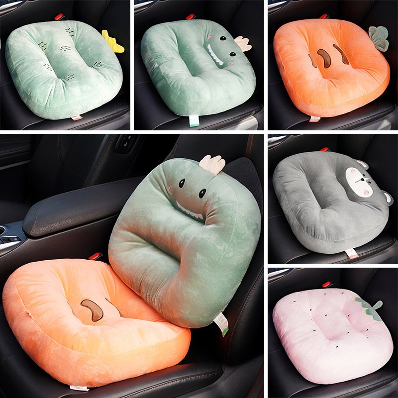 汽车坐垫四季通用款秋冬季 可爱卡通增高汽车车坐垫柔软舒适座垫