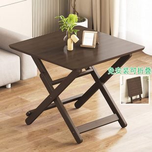 夜市摆摊桌小方 楠竹户外折叠桌家用小户型吃饭桌子实木简易便携式