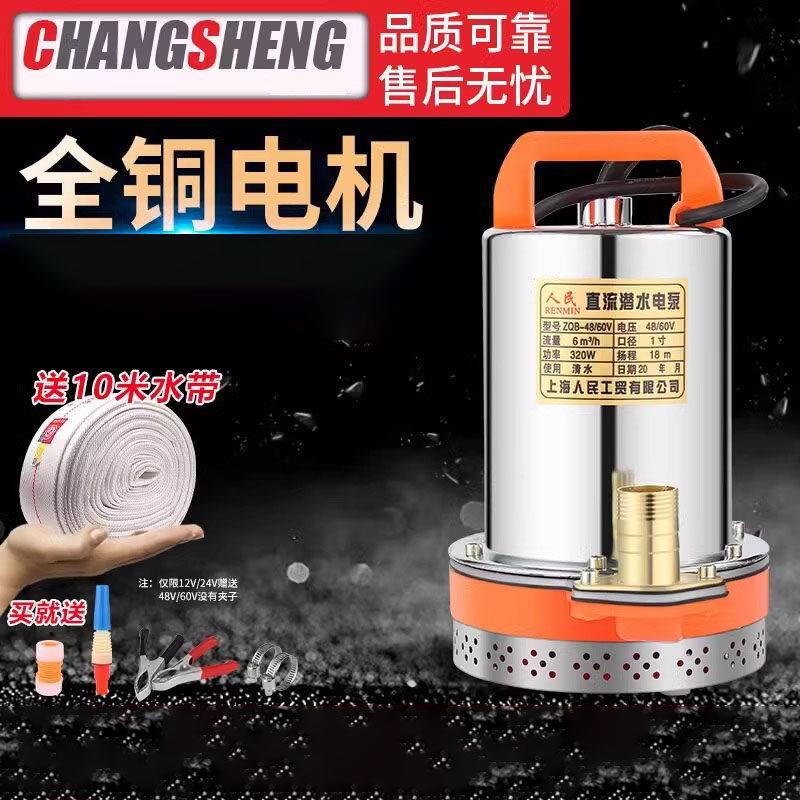 新界12V24V48V60V72V直流潜水泵电瓶车电车电瓶电动车抽水泵
