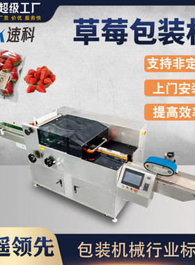 自动丹东草莓包装机脐橙水果生鲜食品包装机商超专用保鲜膜包装机