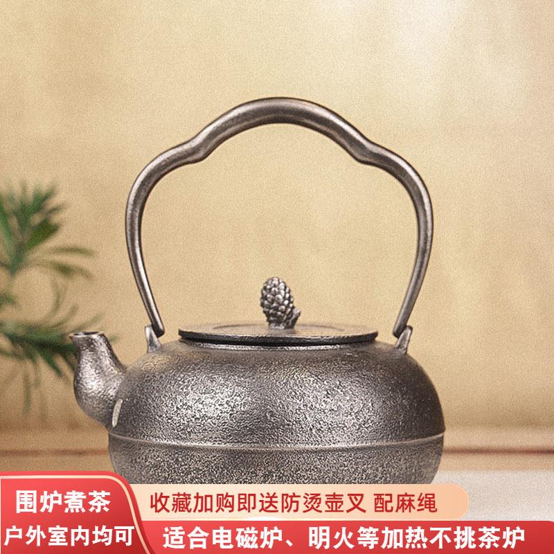典工堂铁壶砂铁壶古平丸型铸铁茶壶手工家用茶具围炉煮茶壶烧水壶