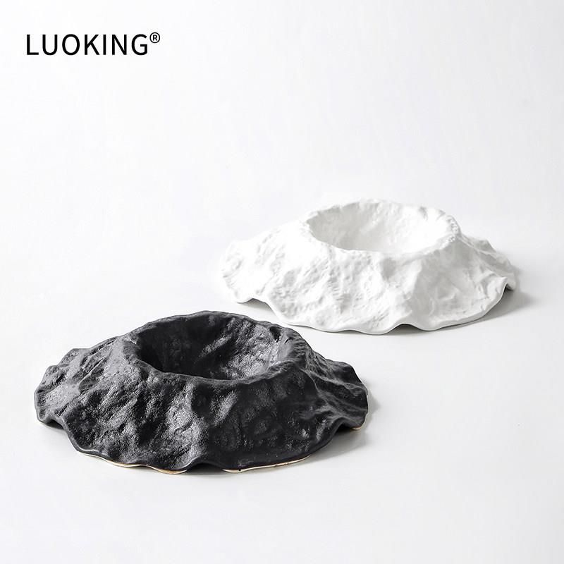 法式甜品盘陶瓷西餐点心盘创意汤盘商用火山盘冷盘子子意境菜餐具