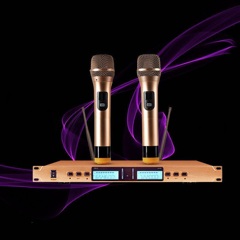 双通道u段一拖二无线麦克风K歌话筒家用课室活动户外活动演出活动