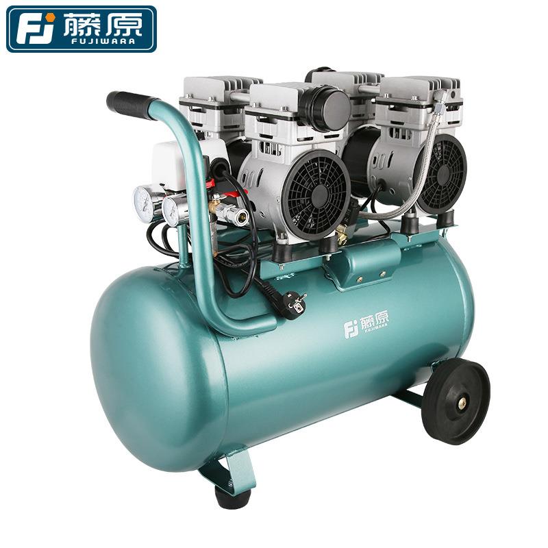 空压机 220v小型空气压缩机无油静音款木工喷漆冲气泵 打气泵