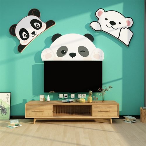 网红电视机背景客厅墙面装饰用品贴纸壁画自粘摆挂件卧室床头布置