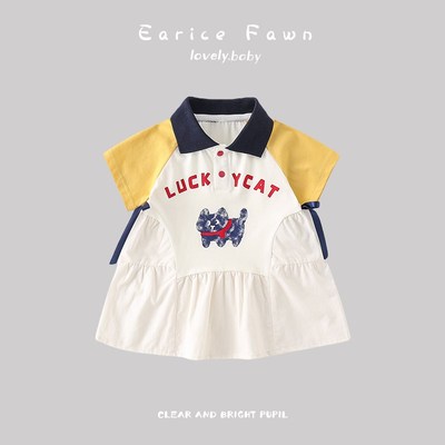 婴儿衣服夏季女宝宝外出连体衣满月百天爬爬服可爱洋气薄款哈衣抱