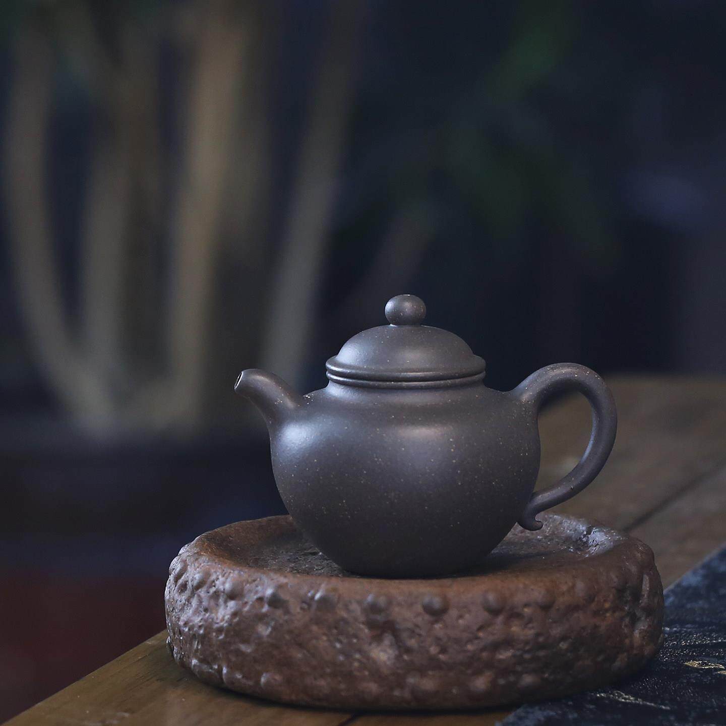 无添加青灰紫泥，半手工40目仿古如意大容量宜兴原矿紫砂壶茶具