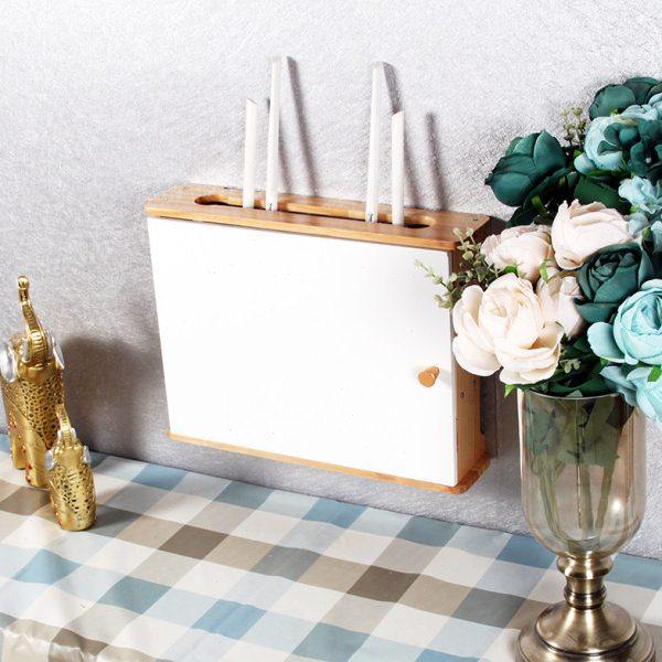 北欧路由器光猫排插电线收纳盒多媒体信息集线弱电箱遮挡装饰简约