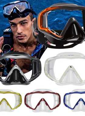 HP美国Scubapro潜水面镜CRYSTAL VU深潜浮潜大视野双视窗专业水肺