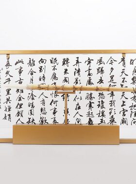 现代新中式毛笔架书房摆件样板房创意亚克力软装简约禅意玄关摆设