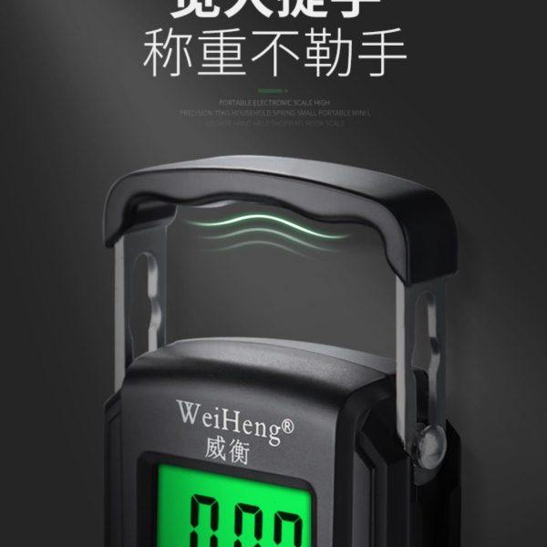 威衡75kg充电高精度手提电子秤家用小型便携式迷你称鱼器手拿小称