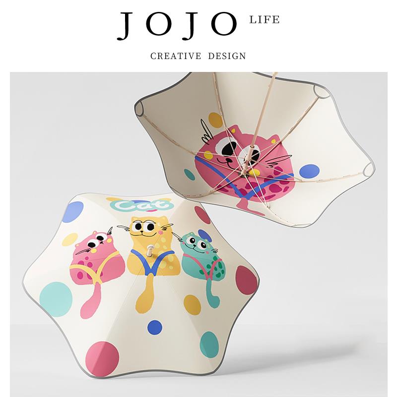 JOJO'S L. PD.warn.儿童新款双层圆角雨伞晴雨两用防晒 | 璀