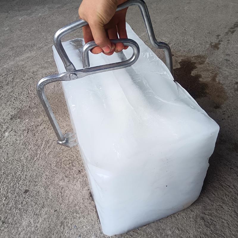 周师傅304不锈钢制作单提冰夹子冰钳 冰柱冰块提冰夹子冷库制冰厂