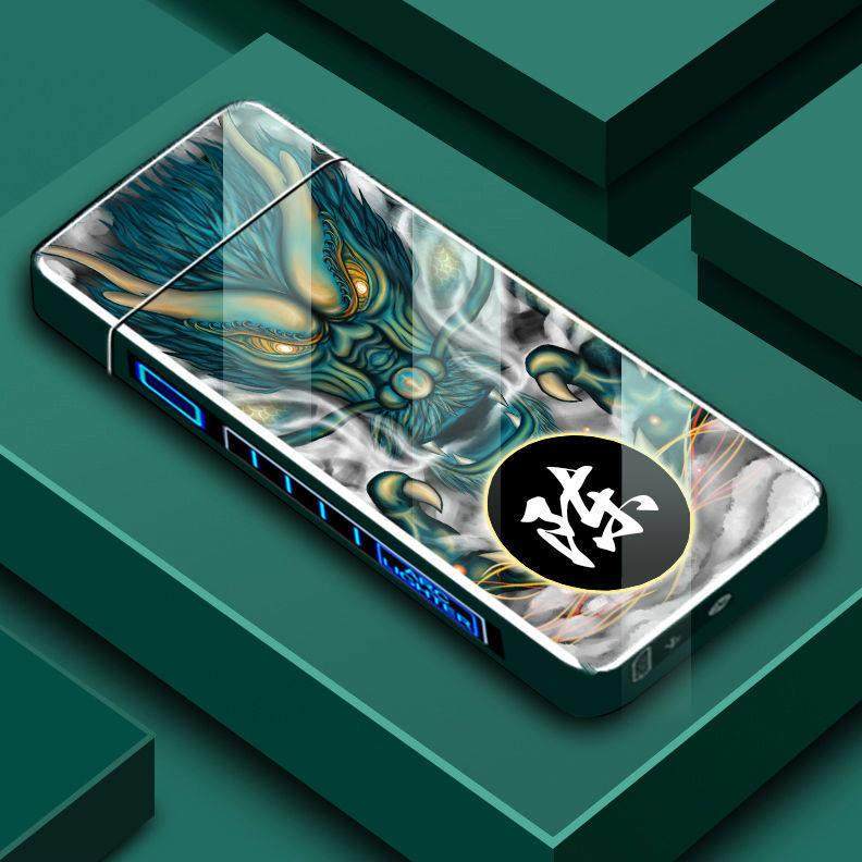 充电打火机防风双电弧耐用高档男士送男友节日礼物永久火机百家姓