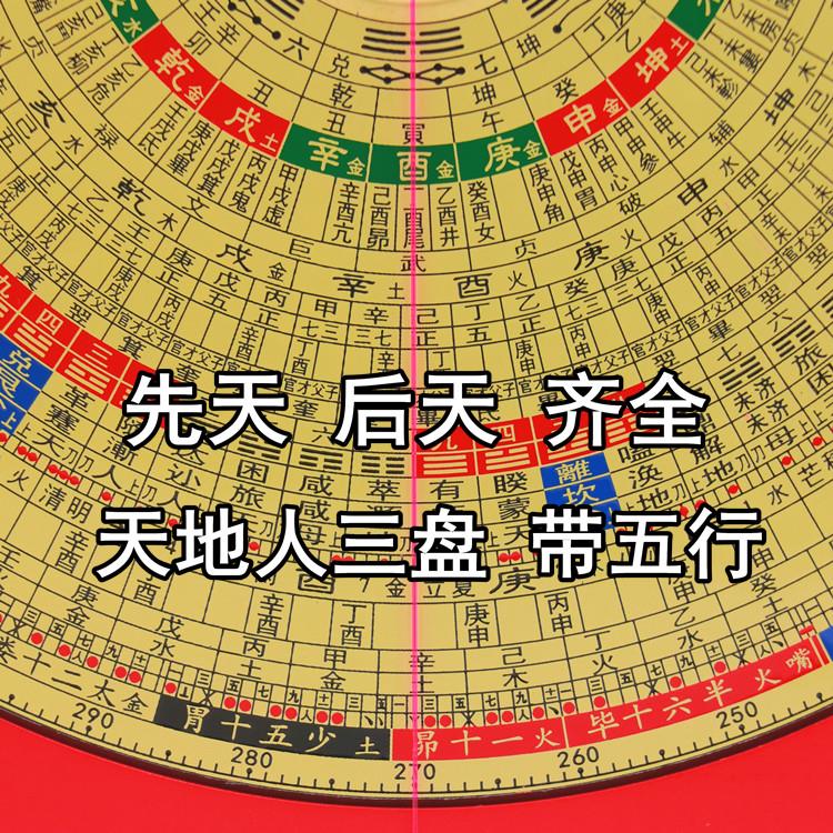 罗国源罗盘高精度香港老字号8寸28层彩面综合盘纯铜面板铝箱木盒