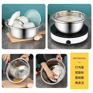 电磁炉可用 304不锈钢盆吃饭家用盆子厨房食品级正宗小号小盆加厚