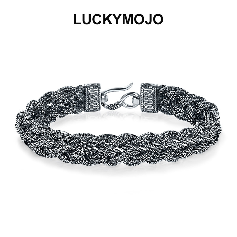 土耳其编织纯银手链男士宽版925银复古霸气脏辫链麻花手绳银饰品,饰品/流行首饰/时尚饰品新,银饰手链,淘宝优惠券,粉丝福利购,淘宝优惠卷